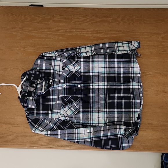 Charlotte Russe Tops - Charlotte Russe blue plaid top Size S